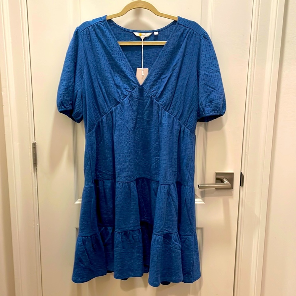 Boden Blue Tiered Dress NWT